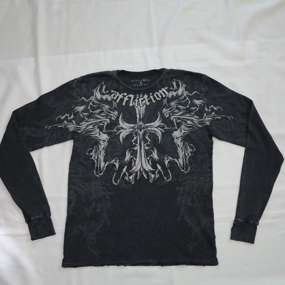 Affliction Waffle Knit 2XL Long Sleeve Shirt